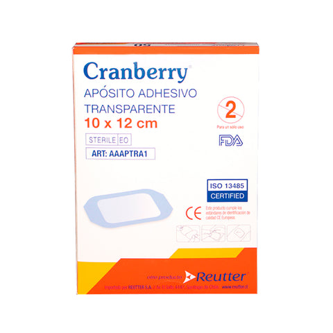 Apósito Adhesivo Transparente Cranberry 10x12 Pack De 5 Und