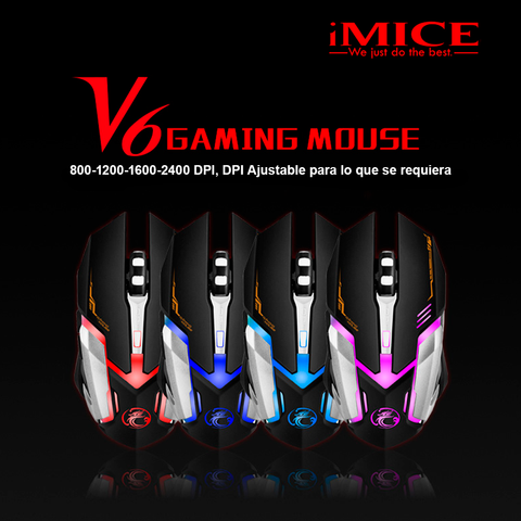 Mouse Gamer Premium Imice V6 2400 Dpi Retroiluminado Usb
