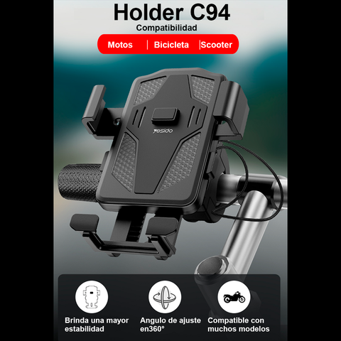 Soporte Porta Celular Holder Moto Bicicleta Yesido C94