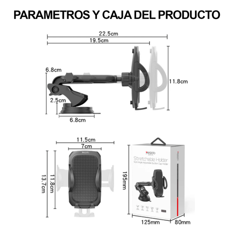 Soporte Holder Para Celular Tablero y Parabrisa Yesido C111