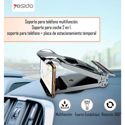 Soporte Celular Car Holder Auto Porta Teléfono Yesido C63 Azul