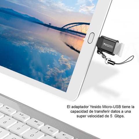 Adaptador OTG YESIDO USB a Micro USB (GS07)