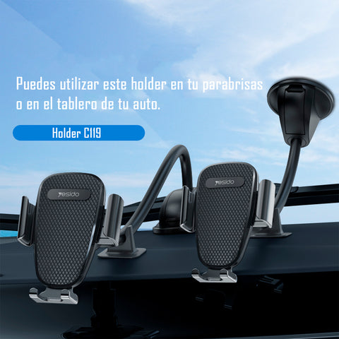 Soporte Holder Para Celular Auto Largo Tablero C119