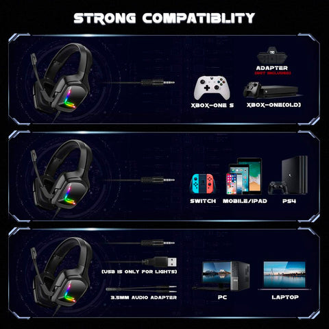 Audífonos Gamer Headset Premium Onikuma K20 Pc Ps4 Xbox